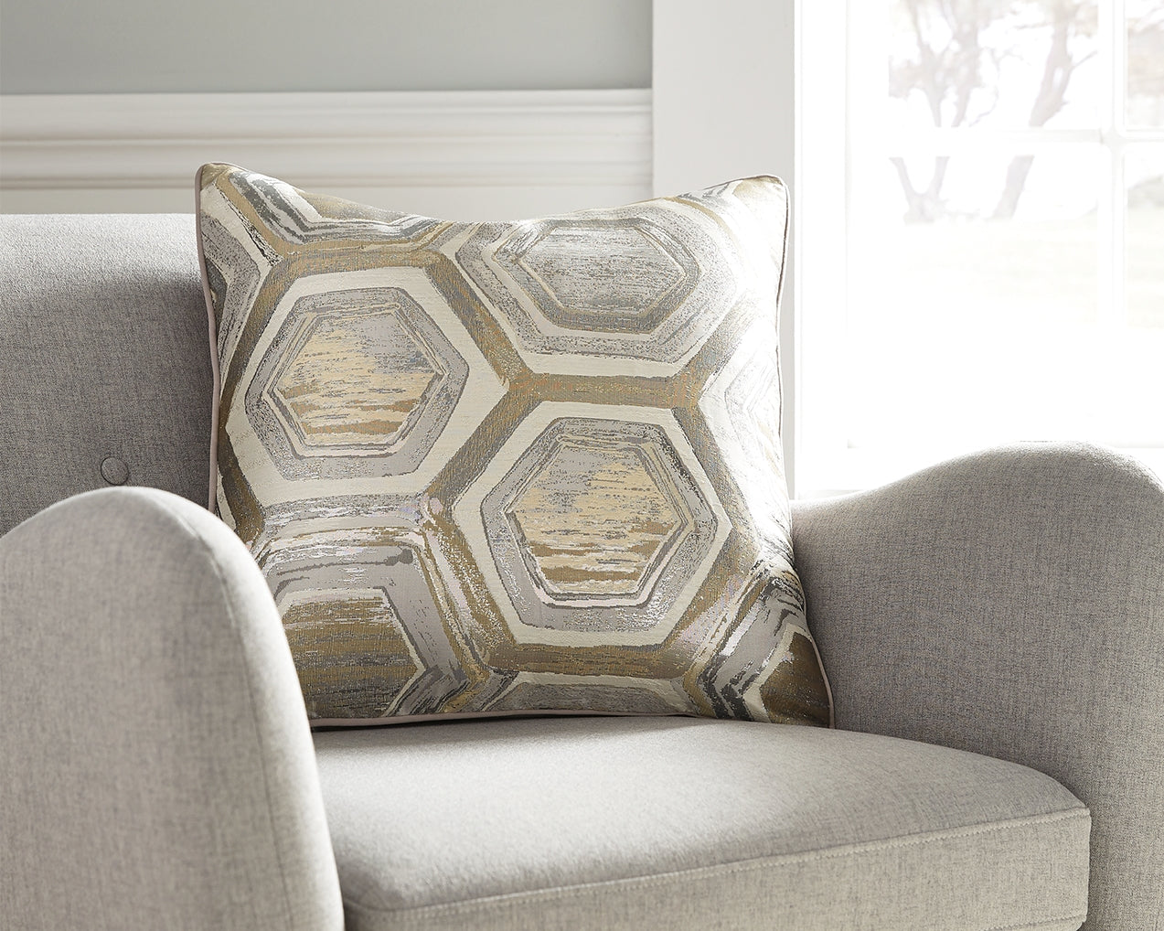 Furniture City Laplace - Ashley Furniture - Meiling Pillows - Pillow (4/CS) / Metallic - A1000480