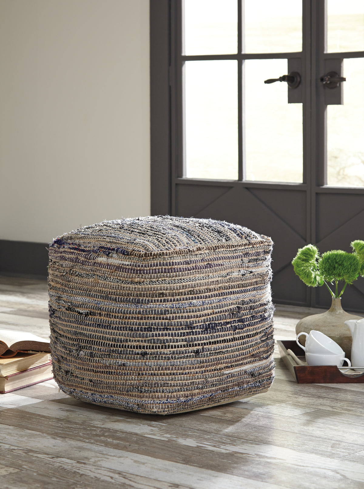 Furniture City Laplace - Ashley Furniture - Absalom Pouf - Pouf / Denim - A1000550