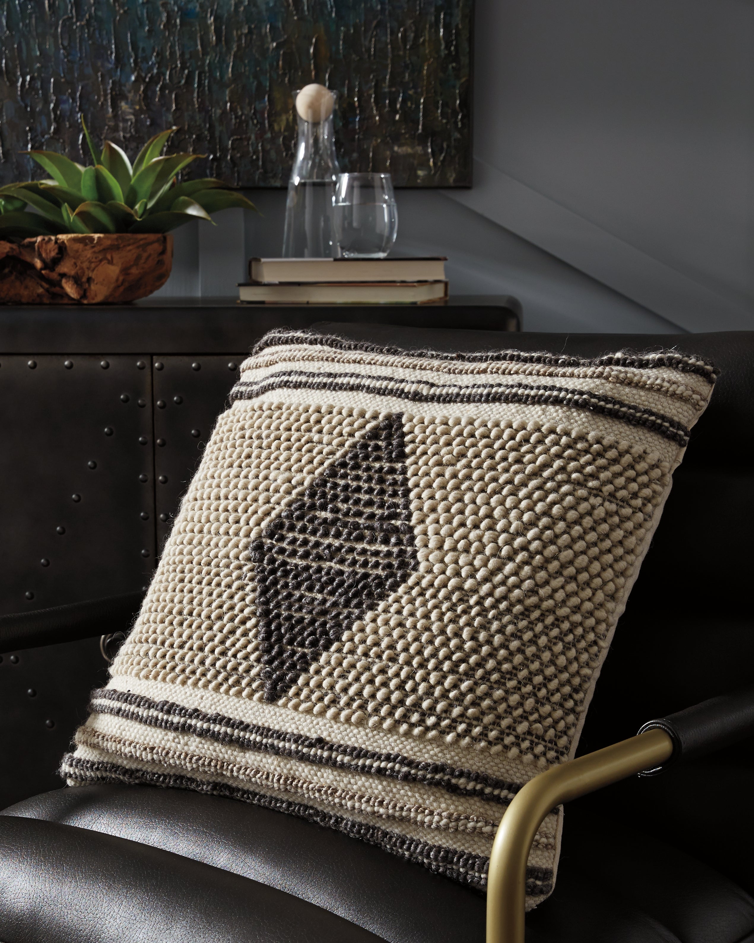 Furniture City Laplace - Ashley Furniture - Ricker Pillows - Pillow (4/CS) / Gray/Cream - A1000804