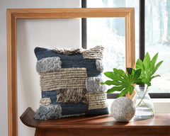 Furniture City Laplace - Ashley Furniture - Gibbend Pillows - Pillow (4/CS) / Blue/Gray/White - A1000926