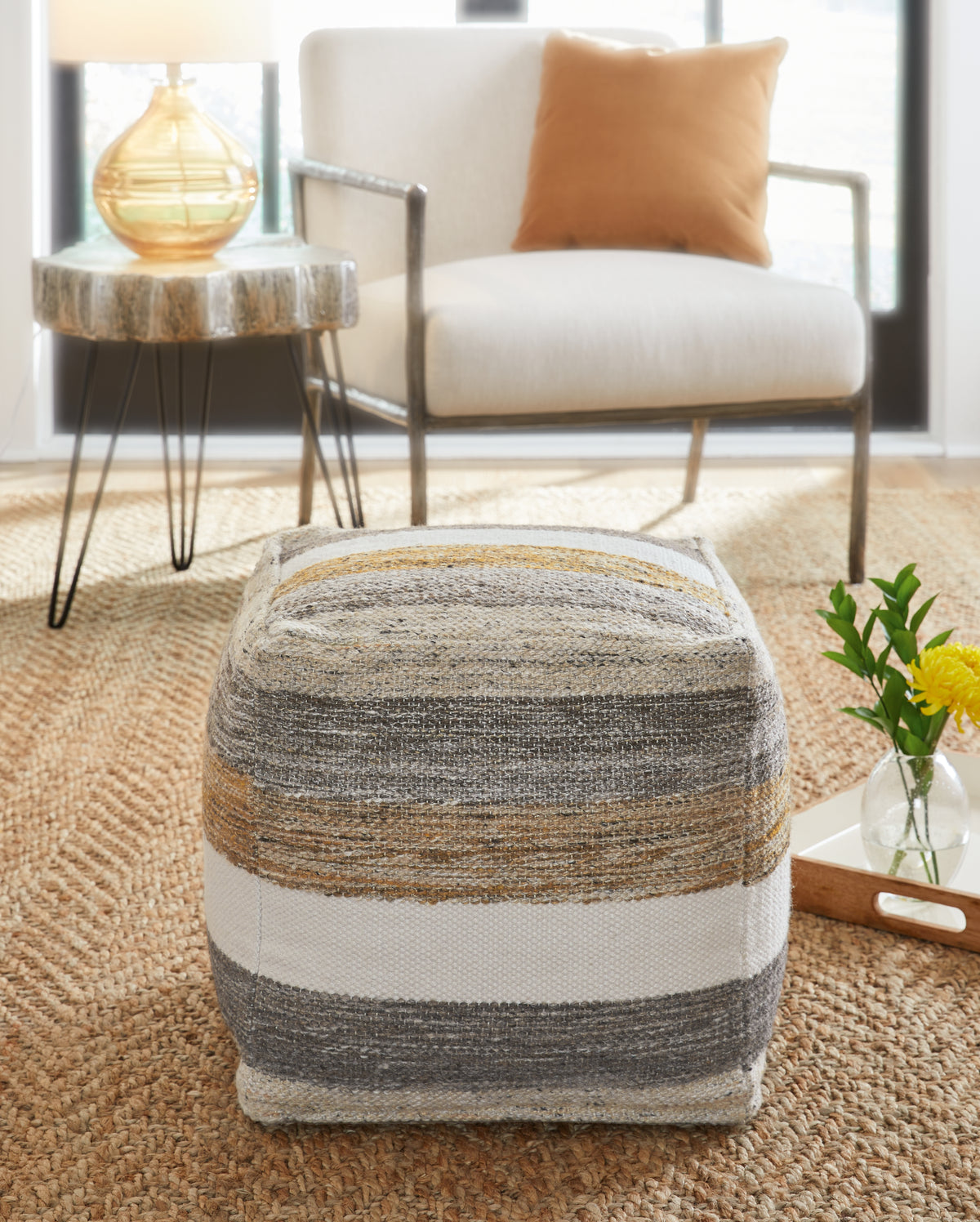 Furniture City Laplace - Ashley Furniture - Josalind Pouf - Pouf / Multi - A1000935
