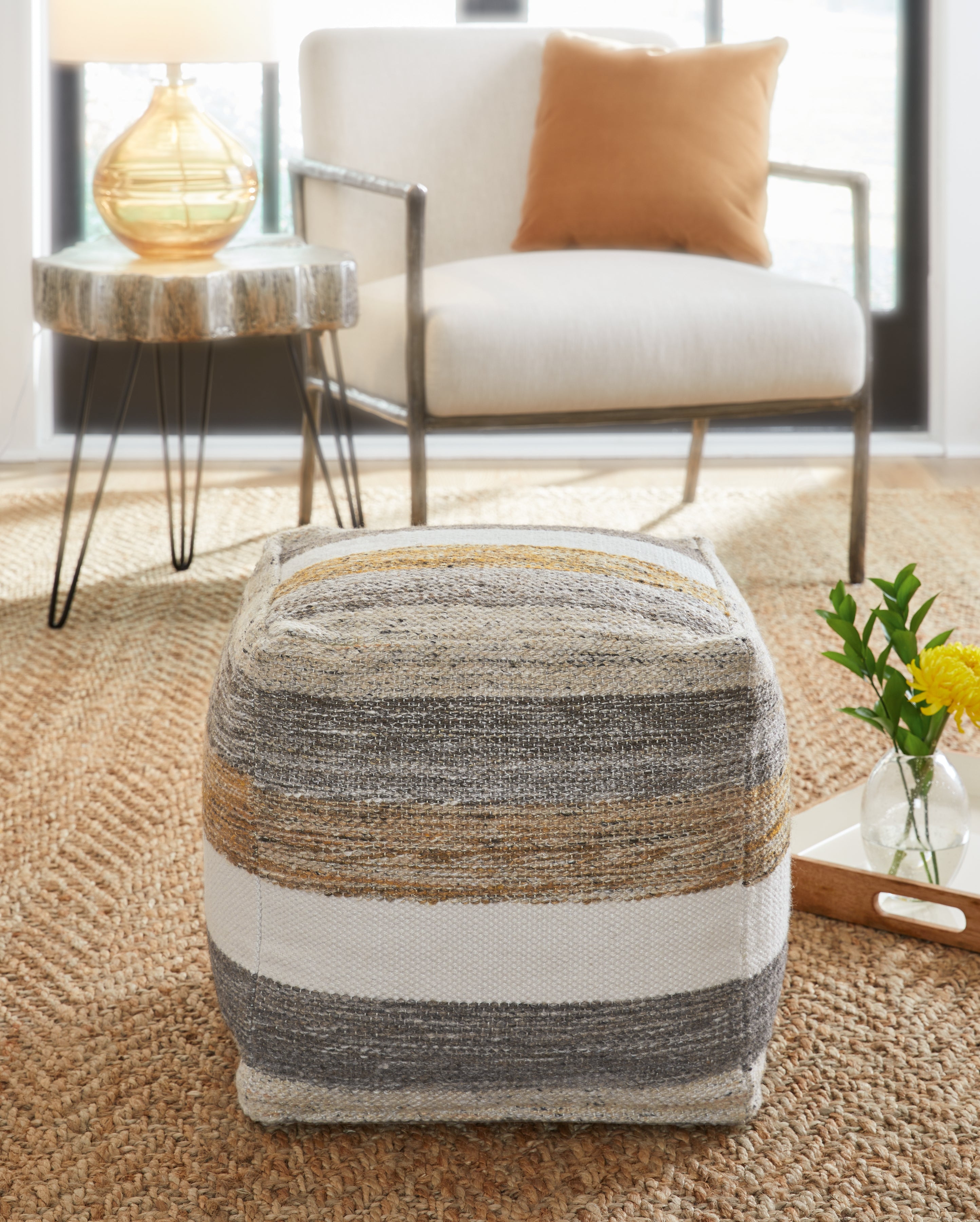 Furniture City Laplace - Ashley Furniture - Josalind Pouf - Pouf / Multi - A1000935