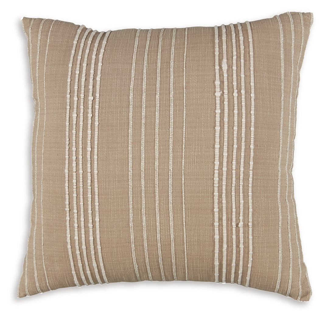 Furniture City Laplace - Ashley Furniture - Benbert Pillows - Pillow (4/CS) / Tan/White - A1000958