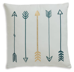 Furniture City Laplace - Ashley Furniture - Gyldan Pillows - Pillow (4/CS) / White/Teal/Gold - A1000994