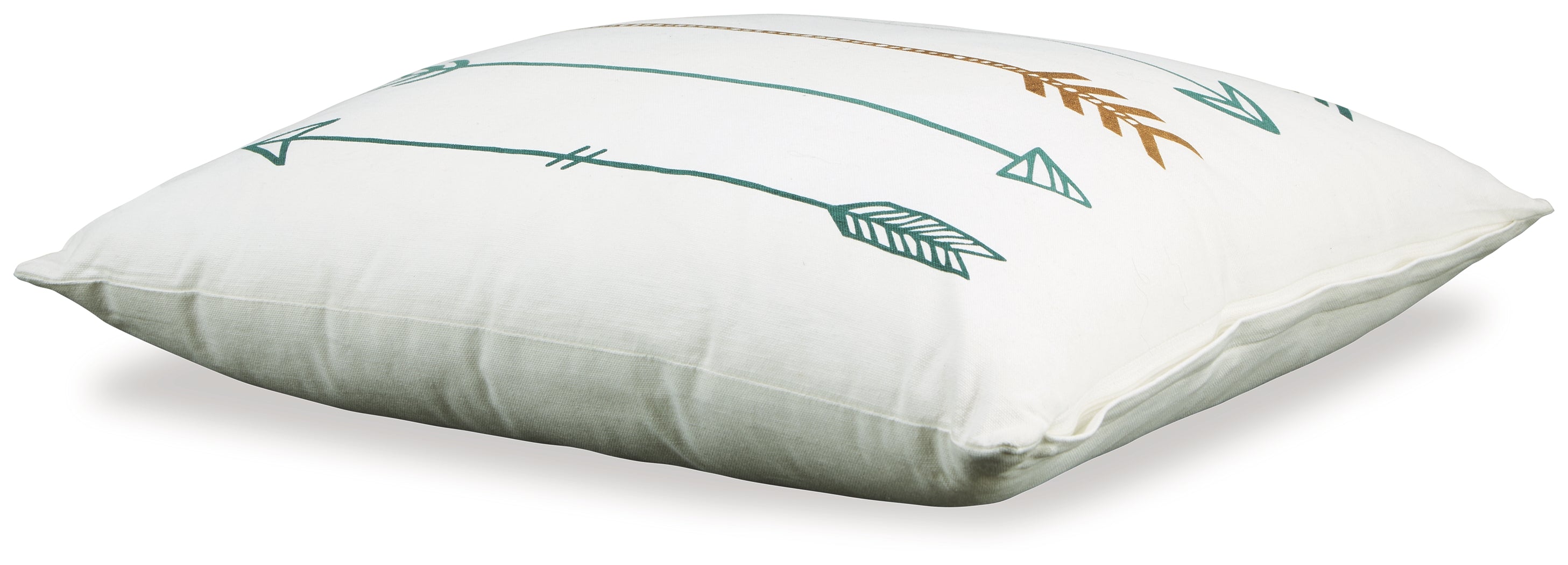 Furniture City Laplace - Ashley Furniture - Gyldan Pillows - Pillow (4/CS) / White/Teal/Gold - A1000994
