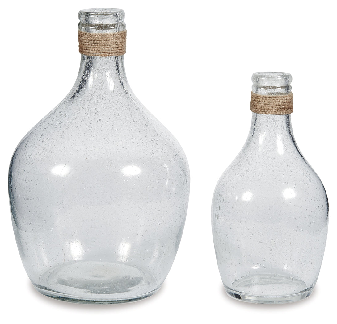 Furniture City Laplace - Ashley Furniture - Marcin Vase - Vase Set (Set of 2) / Clear - A2000246