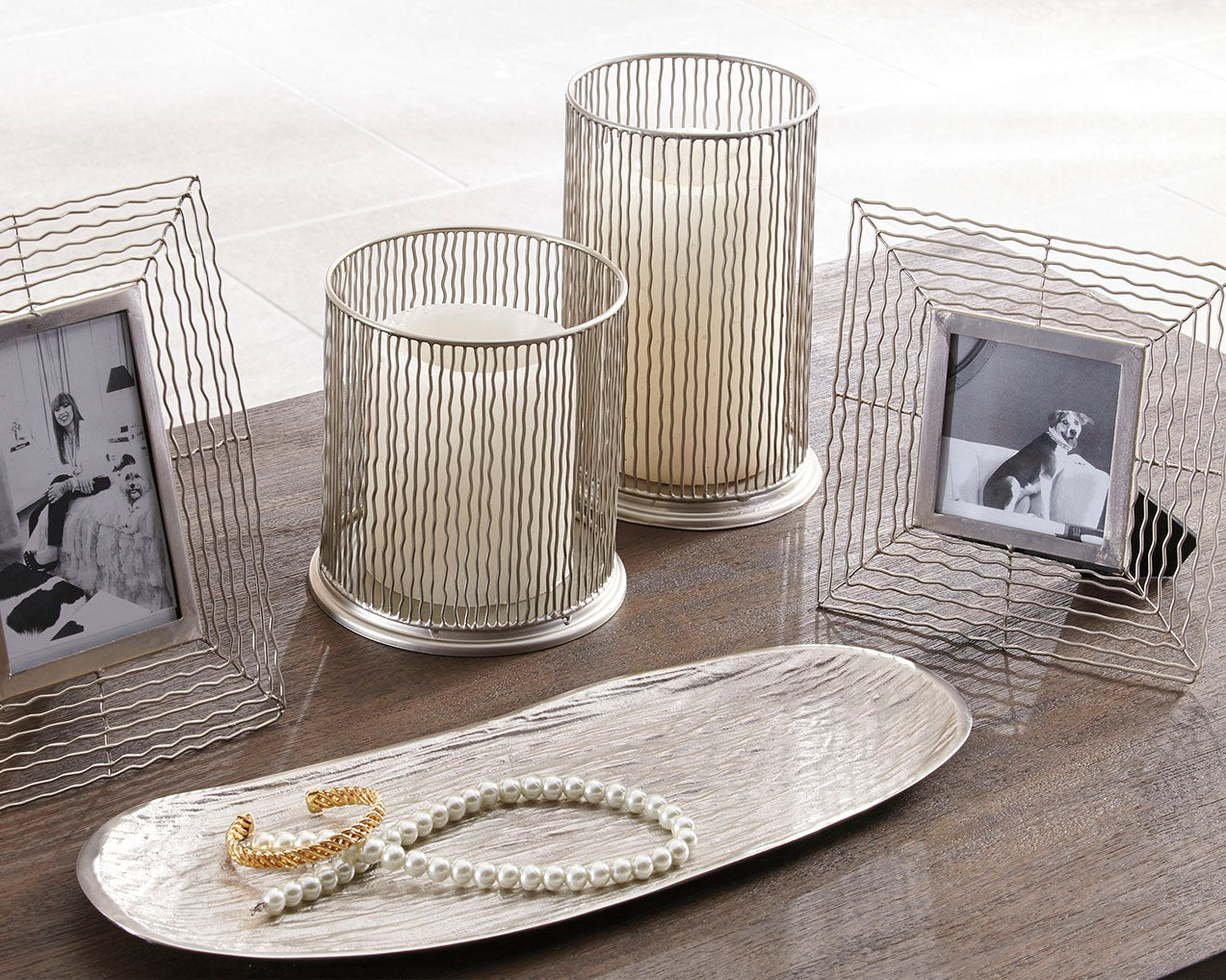 Furniture City Laplace - Ashley Furniture - Dympna Accessory Set (Set of 5) - Accessory Set (5/CN) / Silver Finish - A2C00115
