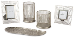 Furniture City Laplace - Ashley Furniture - Dympna Accessory Set (Set of 5) - Accessory Set (5/CN) / Silver Finish - A2C00115