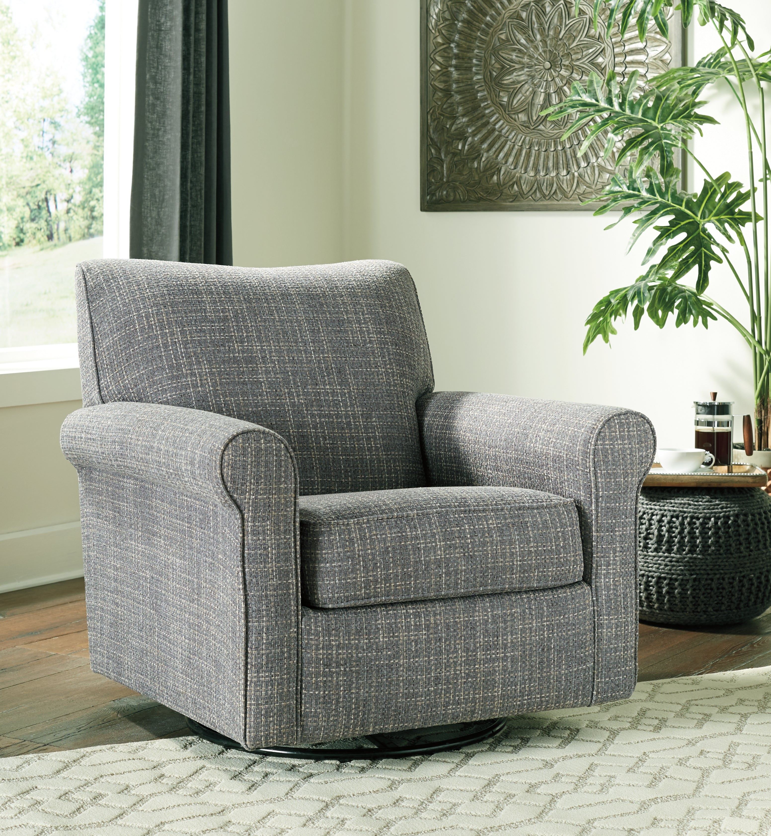 Furniture City Laplace - Ashley Furniture - Renley Accent Chair - Swivel Glider Accent Chair / Ash - A3000002