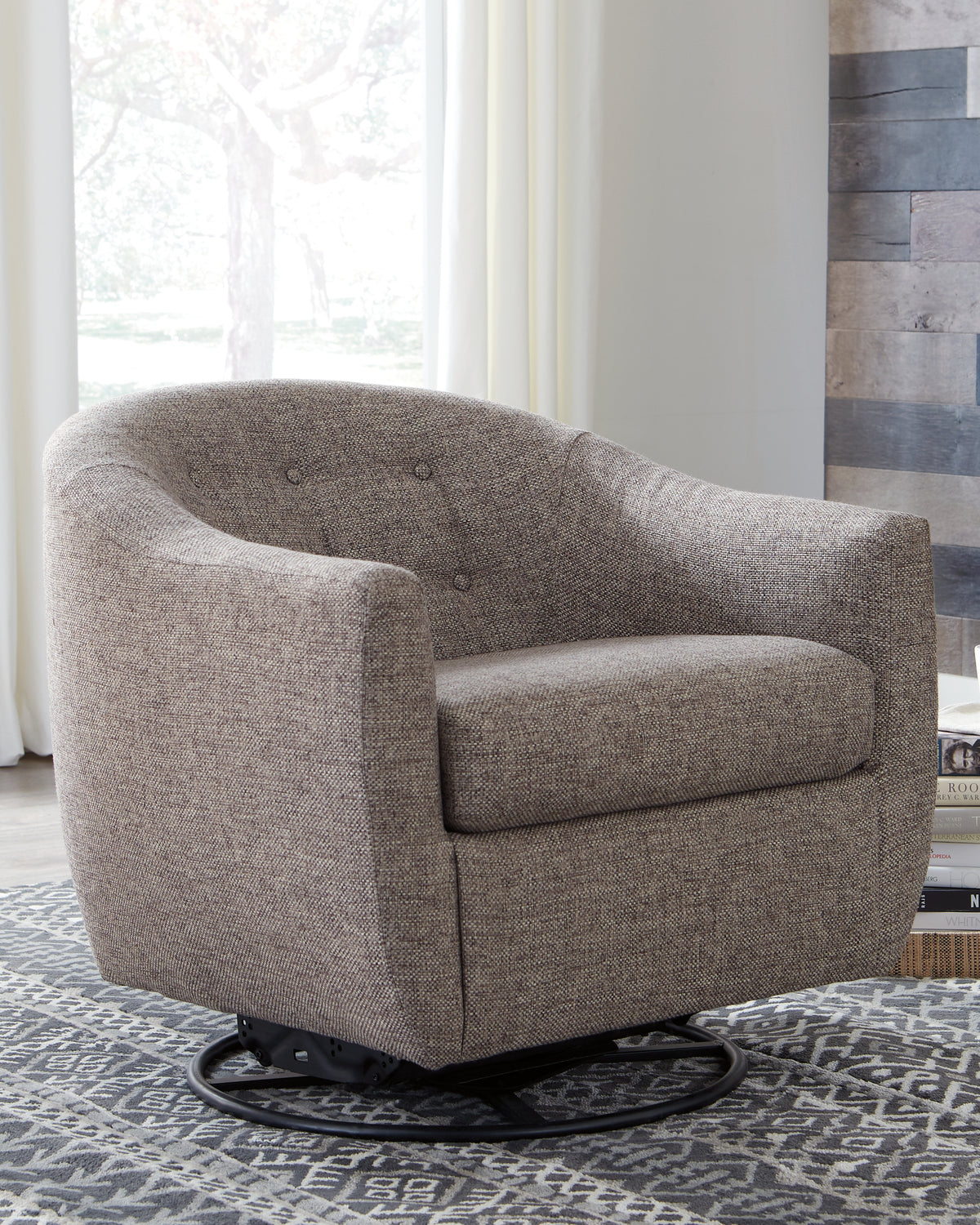 Furniture City Laplace - Ashley Furniture - Upshur Accent Chair - Swivel Glider Accent Chair / Taupe - A3000003