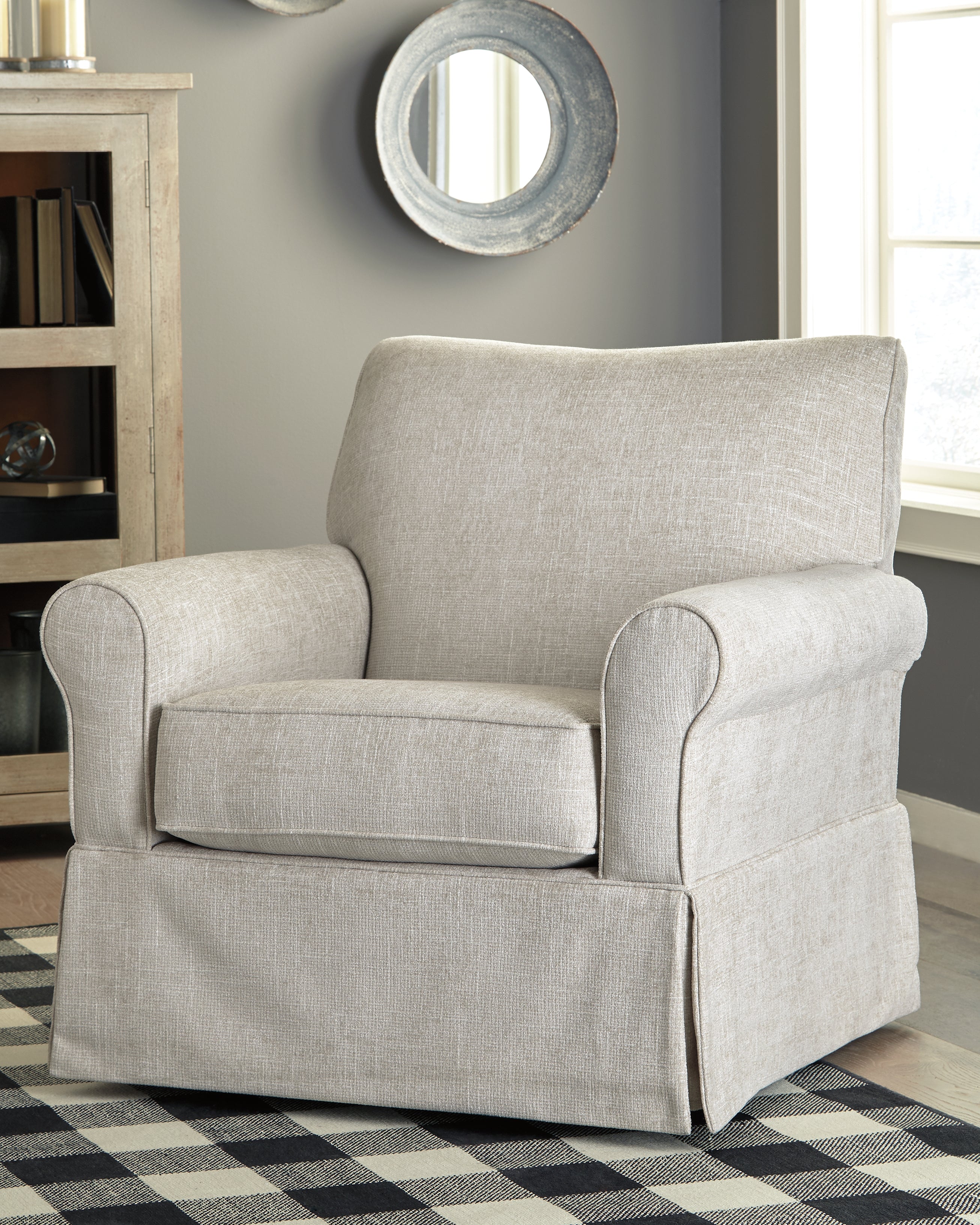 Furniture City Laplace - Ashley Furniture - Searcy Accent Chair - Swivel Glider Accent Chair / Quartz - A3000006