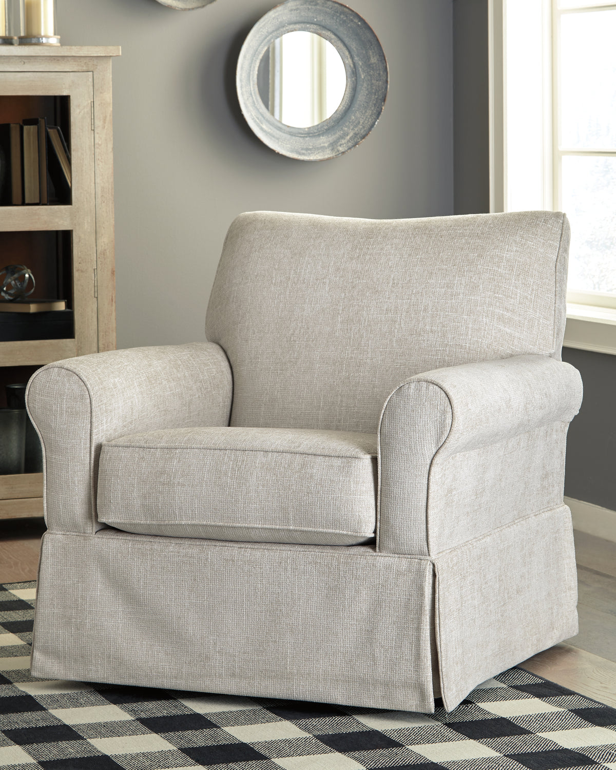 Furniture City Laplace - Ashley Furniture - Searcy Accent Chair - Swivel Glider Accent Chair / Quartz - A3000006