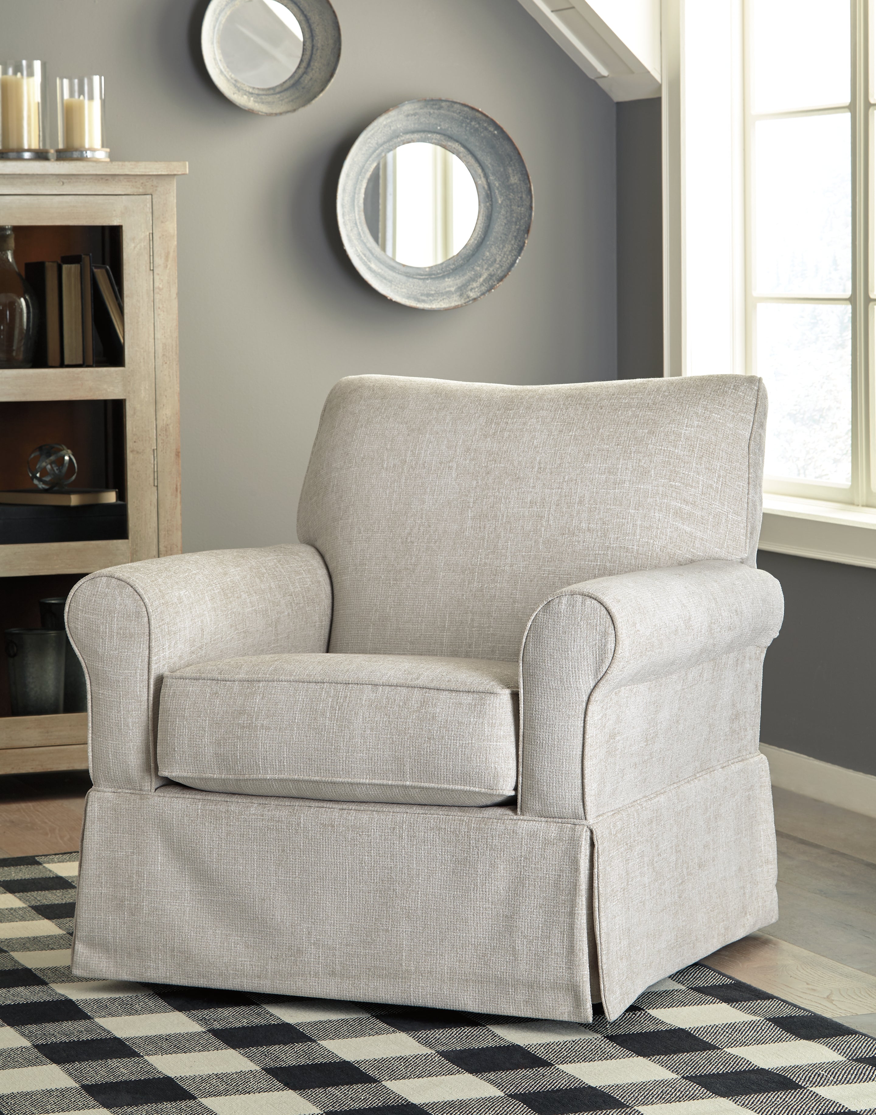Furniture City Laplace - Ashley Furniture - Searcy Accent Chair - Swivel Glider Accent Chair / Quartz - A3000006