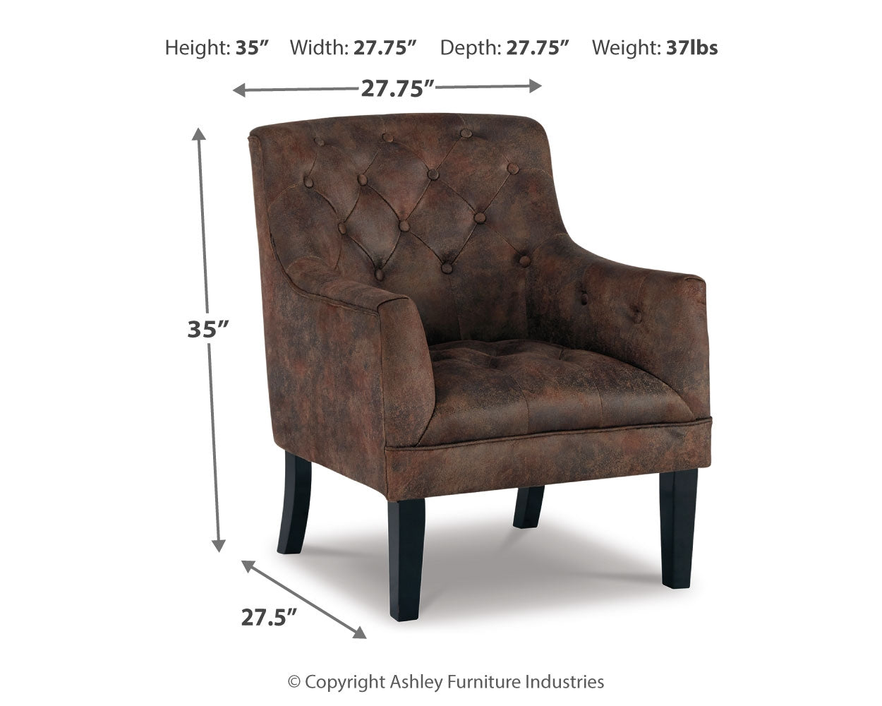 Furniture City Laplace - Ashley Furniture - Drakelle Accent Chair - Accent Chair / Mahogany - A3000051