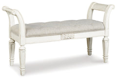 Furniture City Laplace - Ashley Furniture - Realyn Accent Bench - Accent Bench / Antique White / 46"W x 16"D x 26"H - A3000157