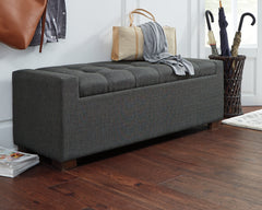 Furniture City Laplace - Ashley Furniture - Cortwell Storage Bench - Storage Bench / Gray / 54"W x 18"D x 18"H - A3000224
