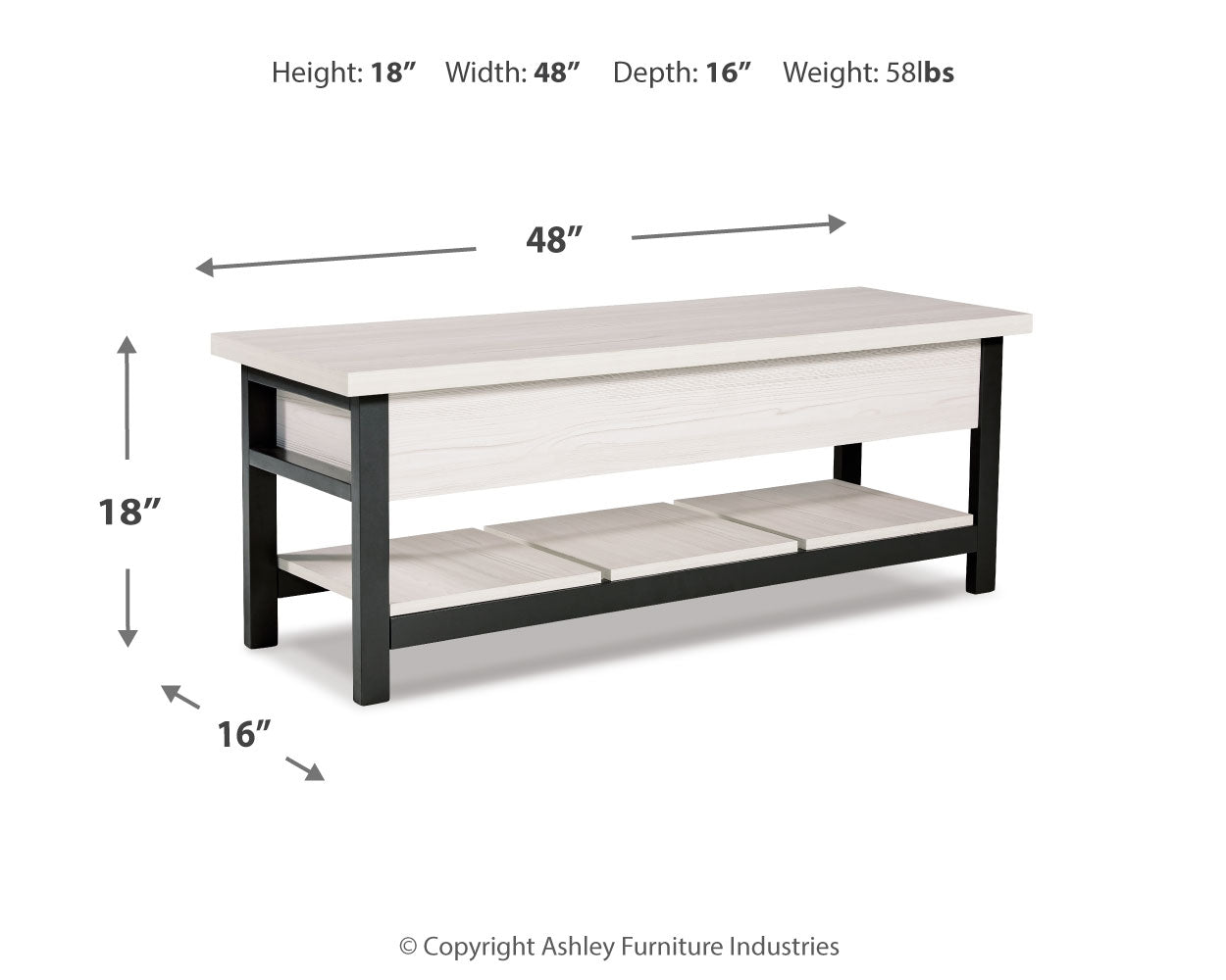 Furniture City Laplace - Ashley Furniture - Rhyson Storage Bench - Storage Bench - A3000312