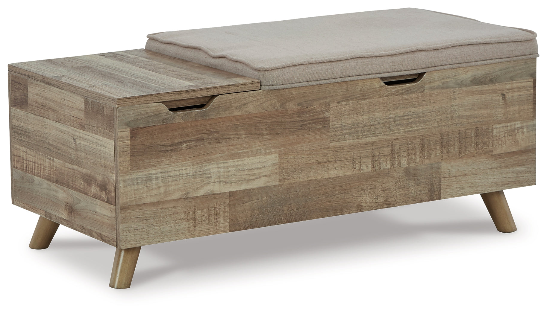 Furniture City Laplace - Ashley Furniture - Gerdanet Storage Bench - Storage Bench / Beige/Brown / 39"W x 19"D x 17"H - A3000318