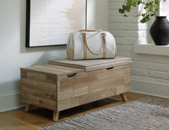 Furniture City Laplace - Ashley Furniture - Gerdanet Storage Bench - Storage Bench / Beige/Brown / 39"W x 19"D x 17"H - A3000318