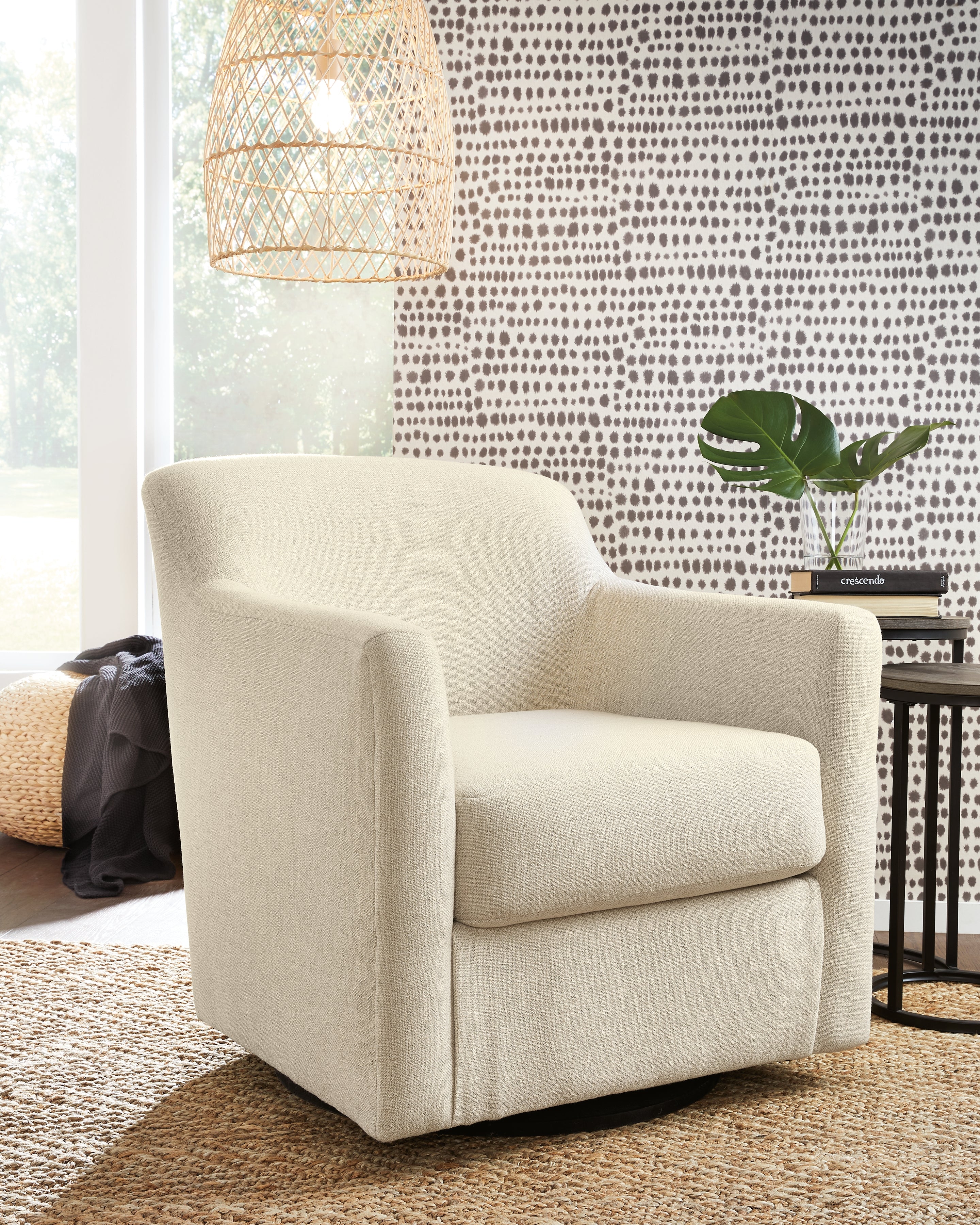 Furniture City Laplace - Ashley Furniture - Bradney Swivel Accent Chair - Swivel Accent Chair / Linen - A3000325