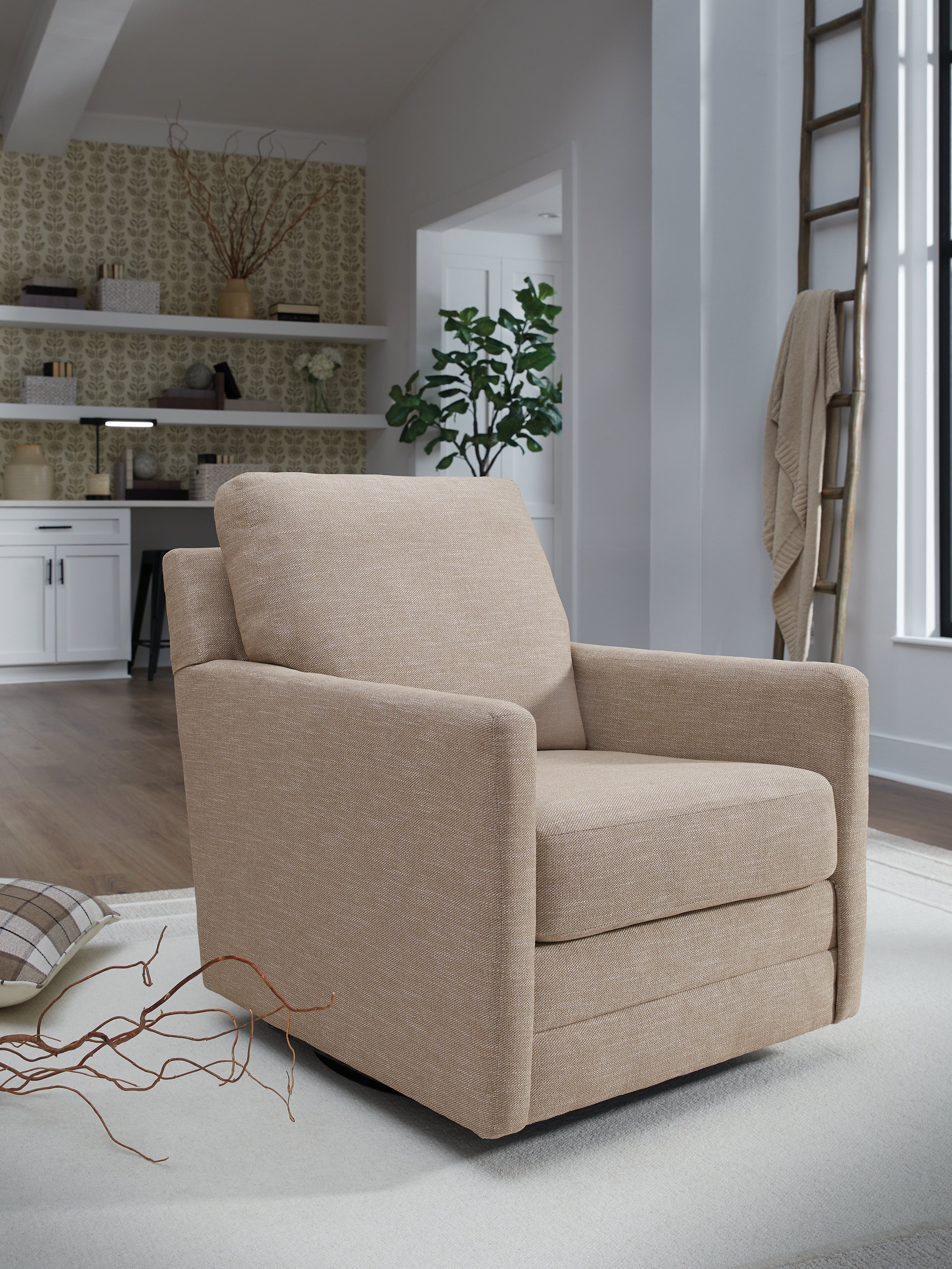 Furniture City Laplace - Ashley Furniture - Freybourne Next-Gen Nuvella Swivel Accent Chair - Swivel Accent Chair / Twill - A3000736