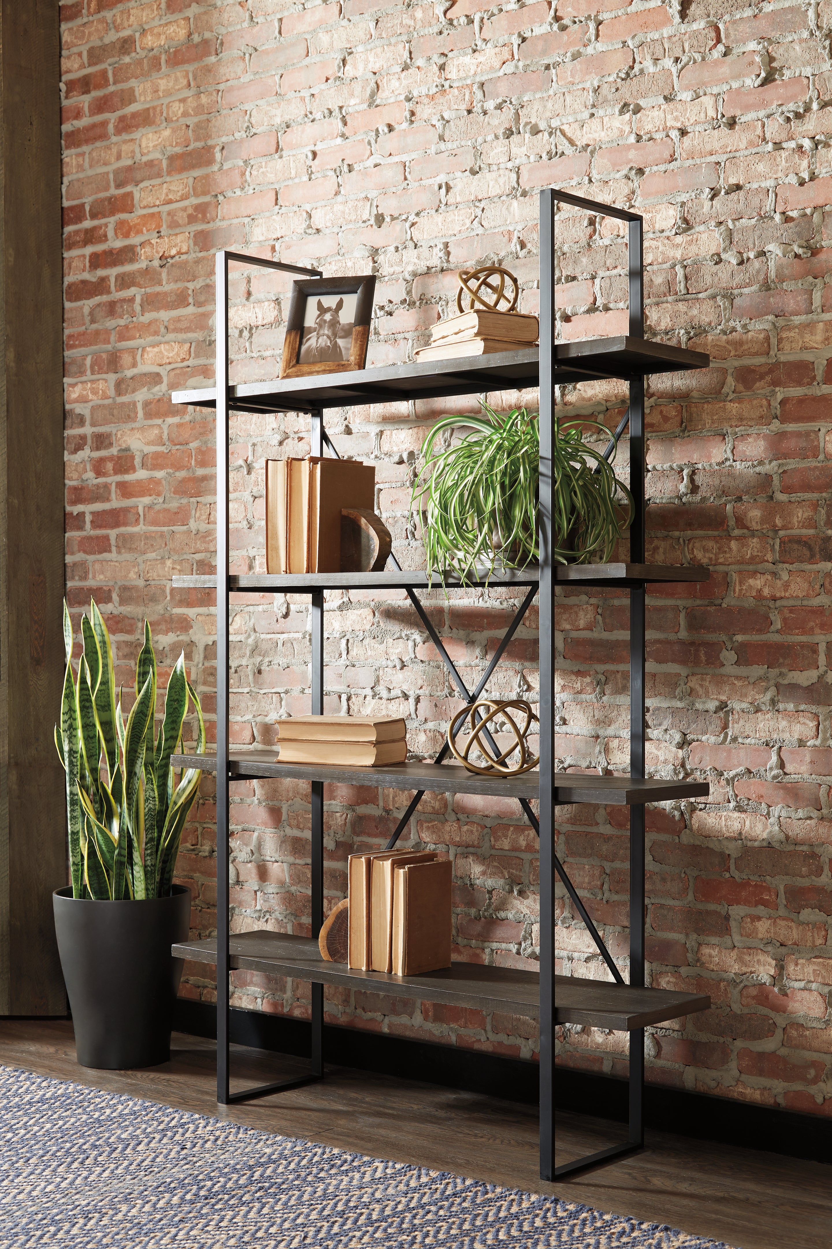 Furniture City Laplace - Ashley Furniture - Gilesgrove Bookcase - Bookcase / Black/Gray - A4000017