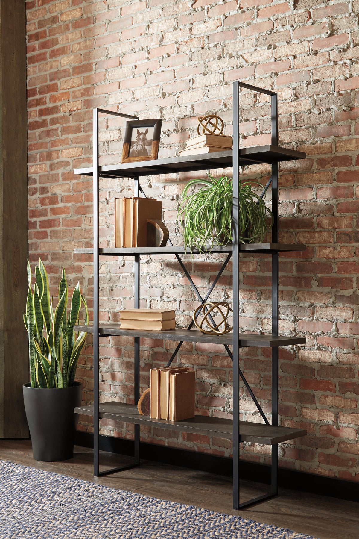 Furniture City Laplace - Ashley Furniture - Gilesgrove Bookcase - Bookcase / Black/Gray - A4000017