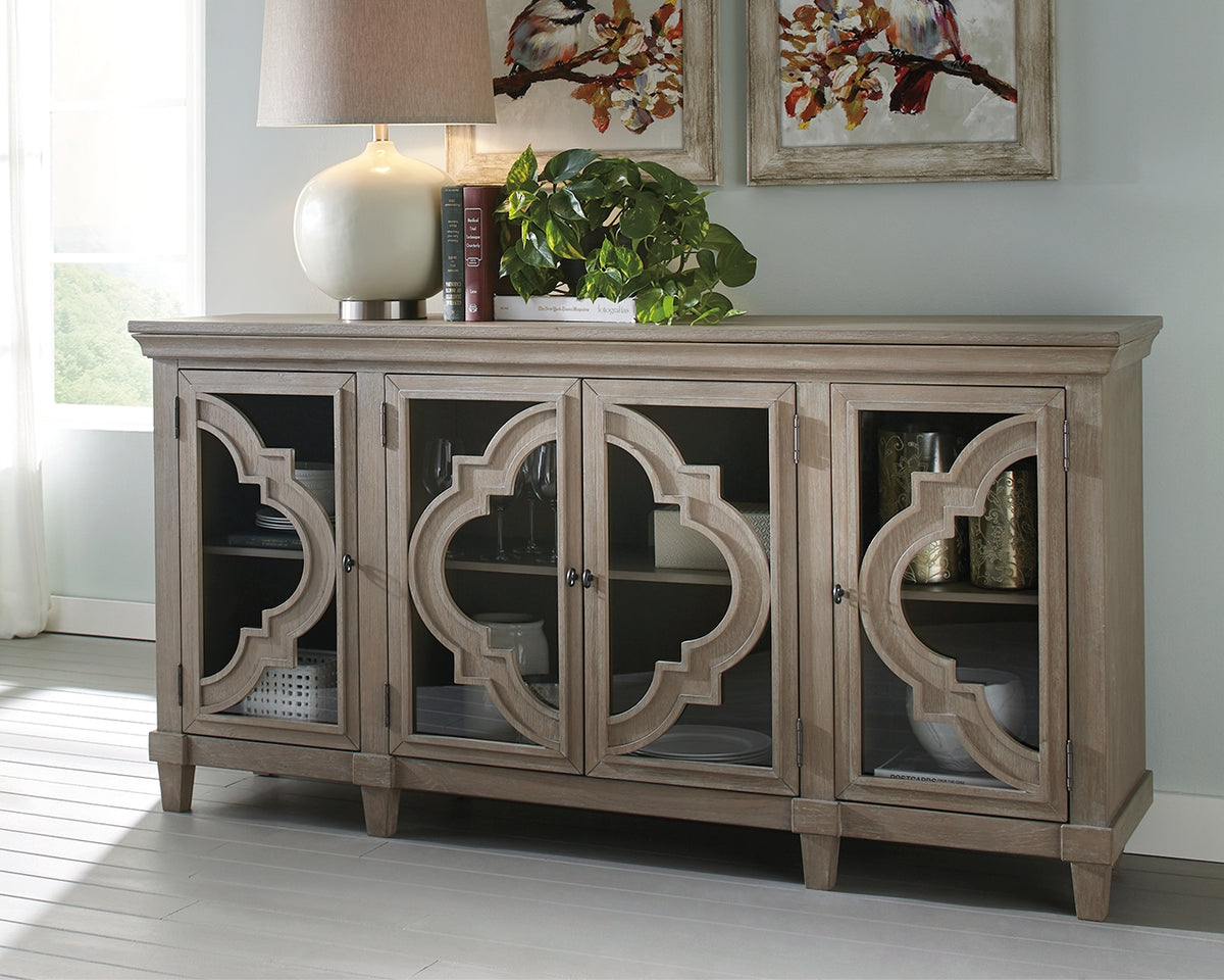 Furniture City Laplace - Ashley Furniture - Fossil Ridge Accent Cabinet - Accent Cabinet / Gray - A4000037