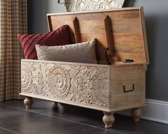 Furniture City Laplace - Ashley Furniture - Fossil Ridge Storage Bench - Storage Bench / Beige / 44"W x 17"D x 17"H - A4000039