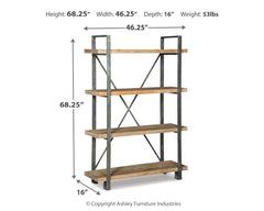 Furniture City Laplace - Ashley Furniture - Forestmin Bookcase - Bookcase / Brown/Black - A4000045