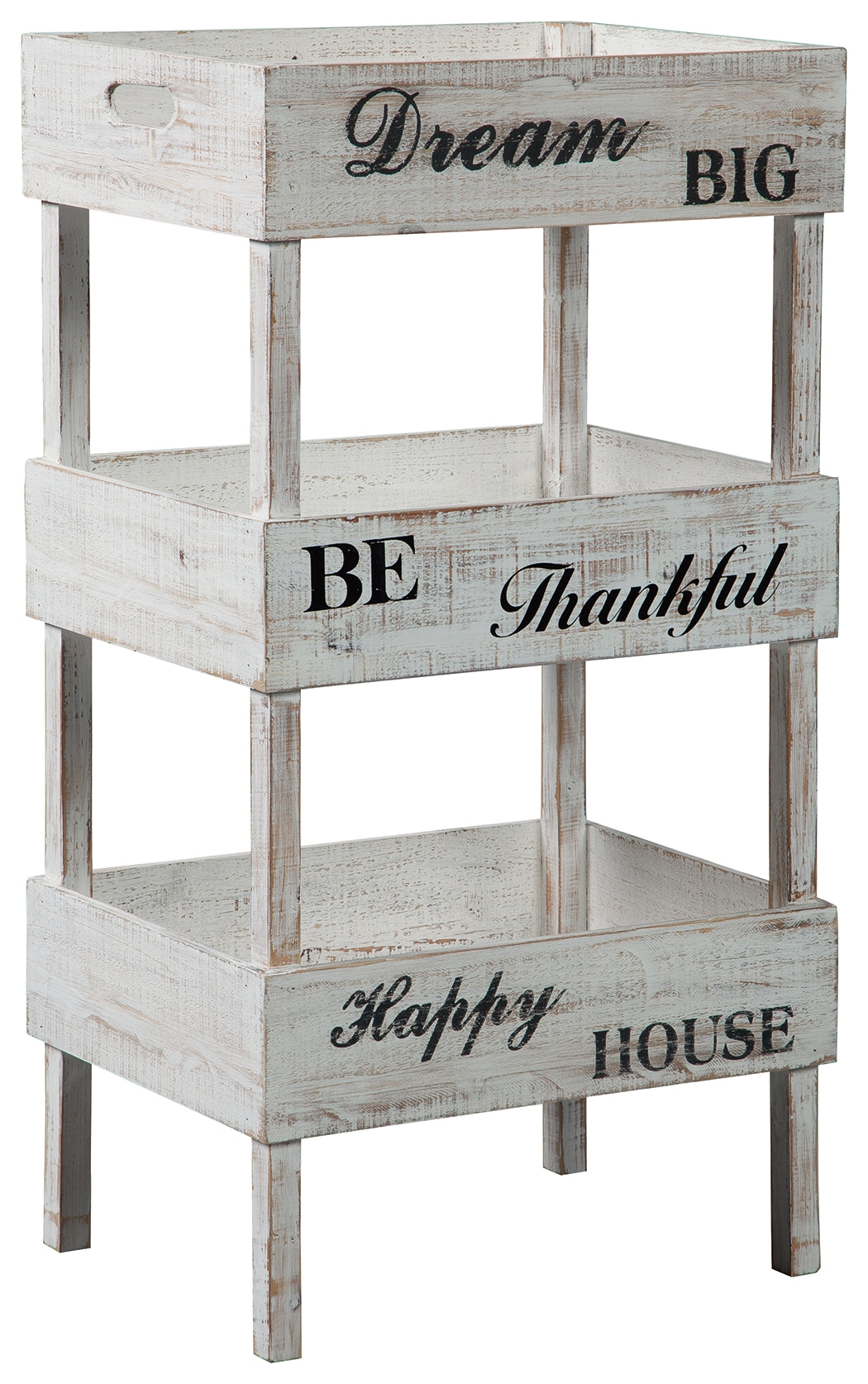 Furniture City Laplace - Ashley Furniture - Yulton Bookcase - Storage Shelf / Antique White - A4000091