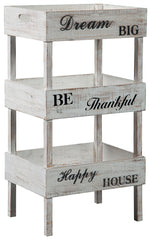 Furniture City Laplace - Ashley Furniture - Yulton Bookcase - Storage Shelf / Antique White - A4000091