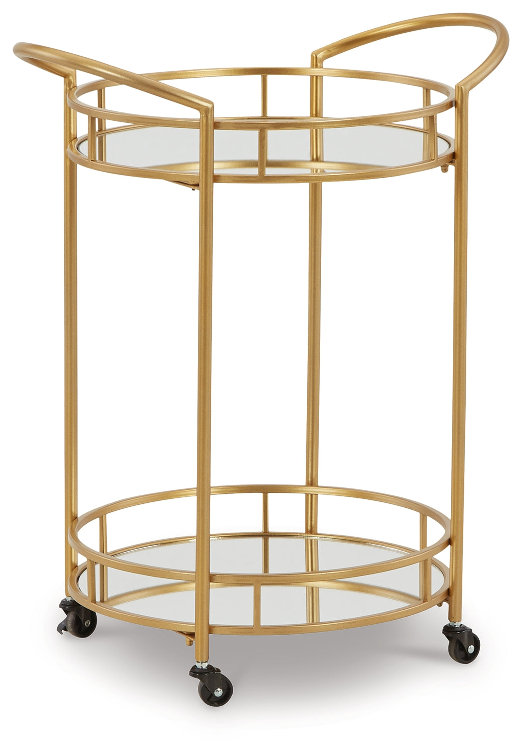 Furniture City Laplace - Ashley Furniture - Wynora Bar Cart - Bar Cart / Gold - A4000099