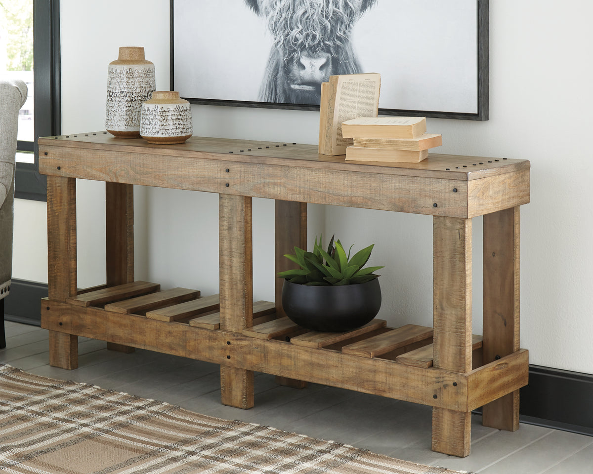 Furniture City Laplace - Ashley Furniture - Susandeer Sofa/Console Table - Console Sofa Table / Brown - A4000219