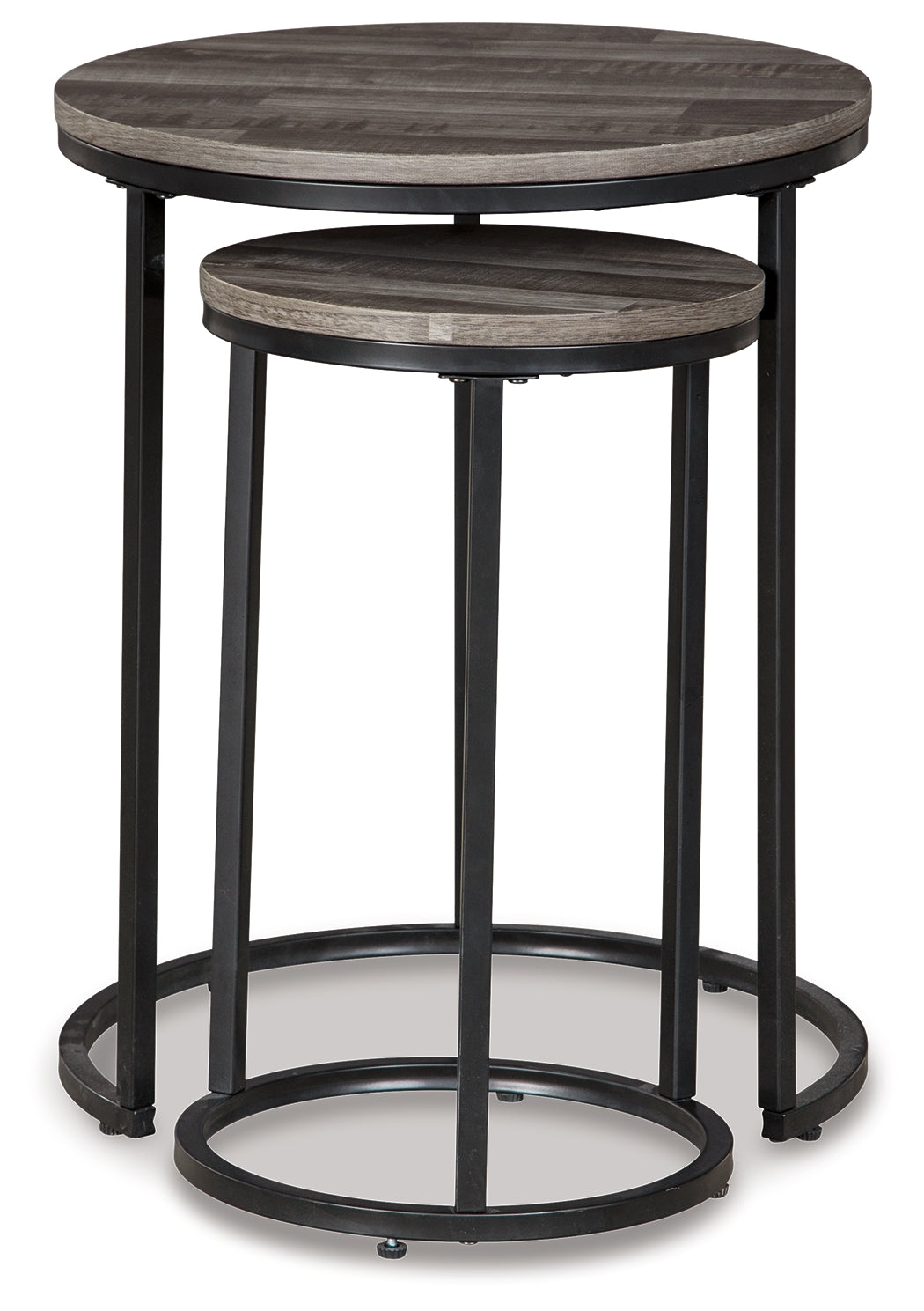 Furniture City Laplace - Ashley Furniture - Briarsboro Accent Table (Set of 2) - Accent Table Set (Set of 2) / Black/Gray - A4000231