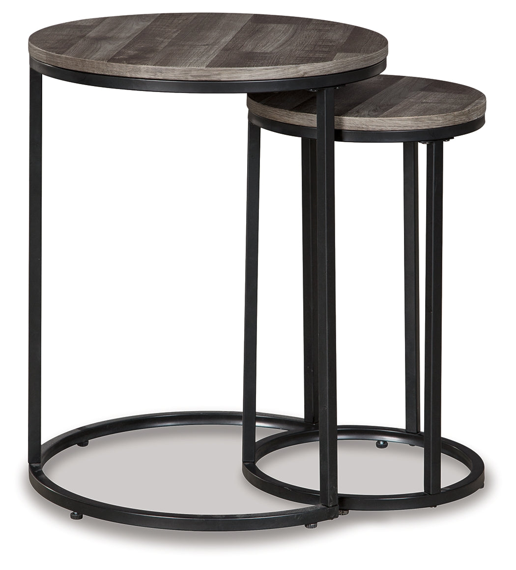 Furniture City Laplace - Ashley Furniture - Briarsboro Accent Table (Set of 2) - Accent Table Set (Set of 2) / Black/Gray - A4000231