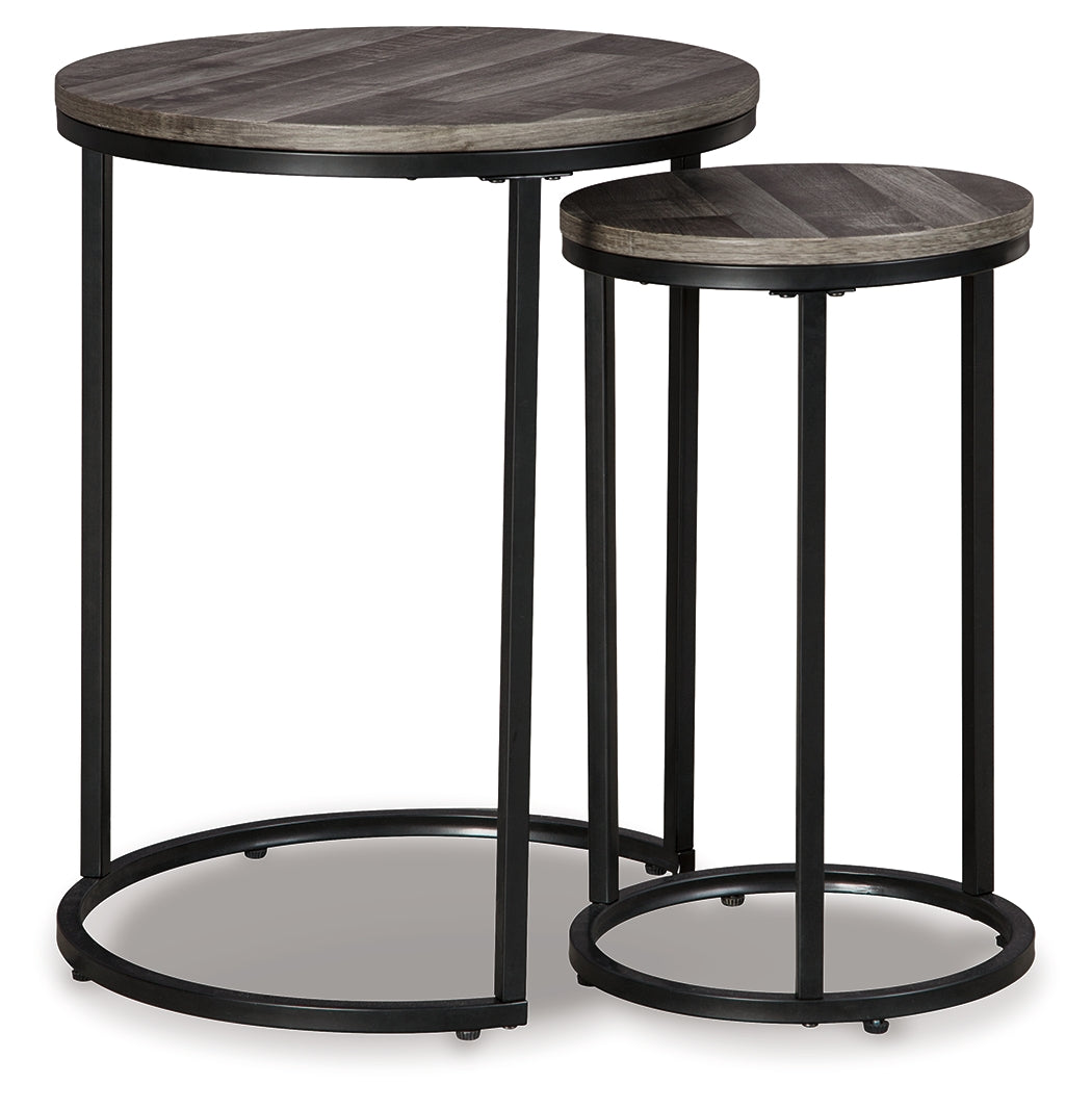 Furniture City Laplace - Ashley Furniture - Briarsboro Accent Table (Set of 2) - Accent Table Set (Set of 2) / Black/Gray - A4000231