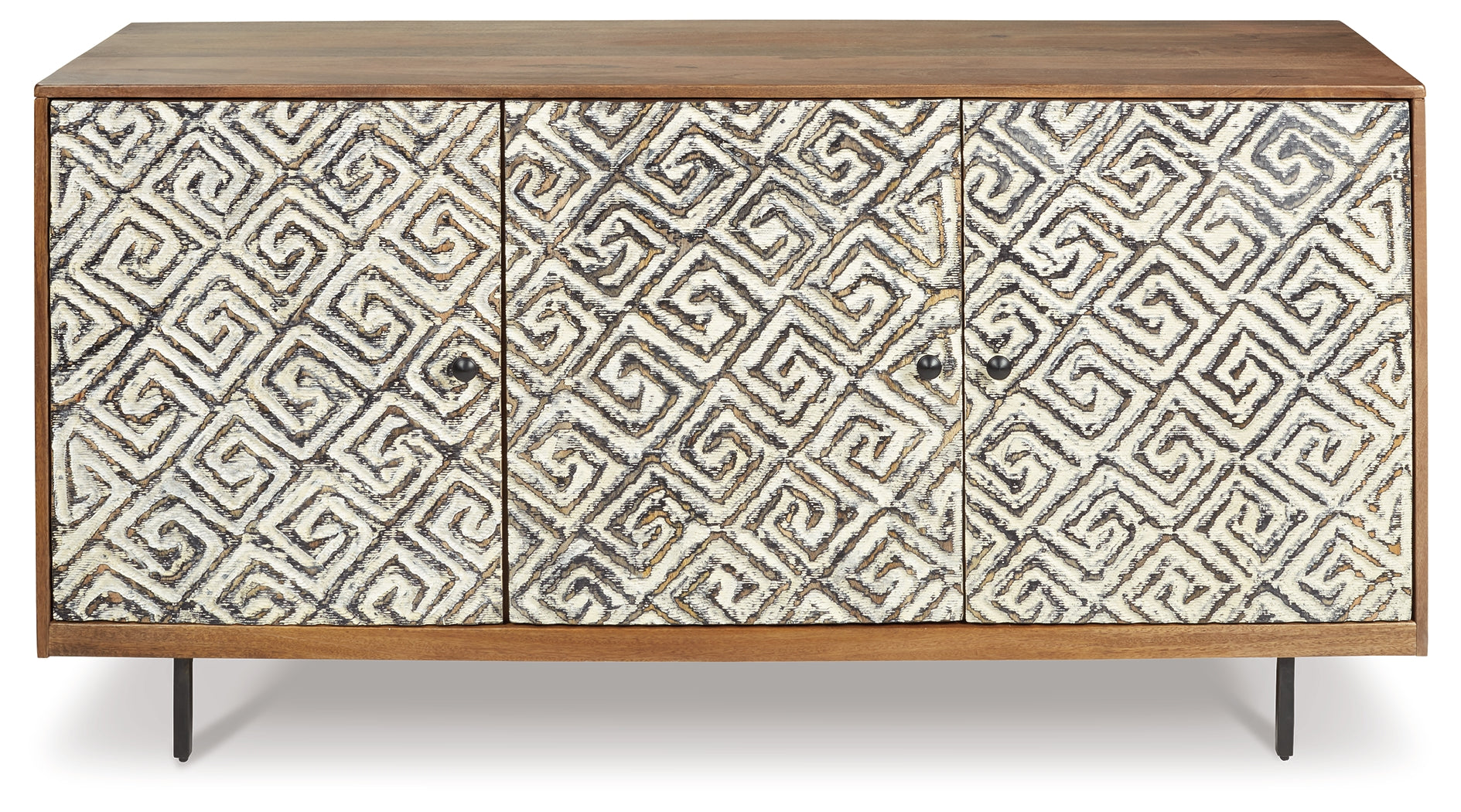 Furniture City Laplace - Ashley Furniture - Kerrings Accent Cabinet - Accent Cabinet / Brown/Black/White - A4000258