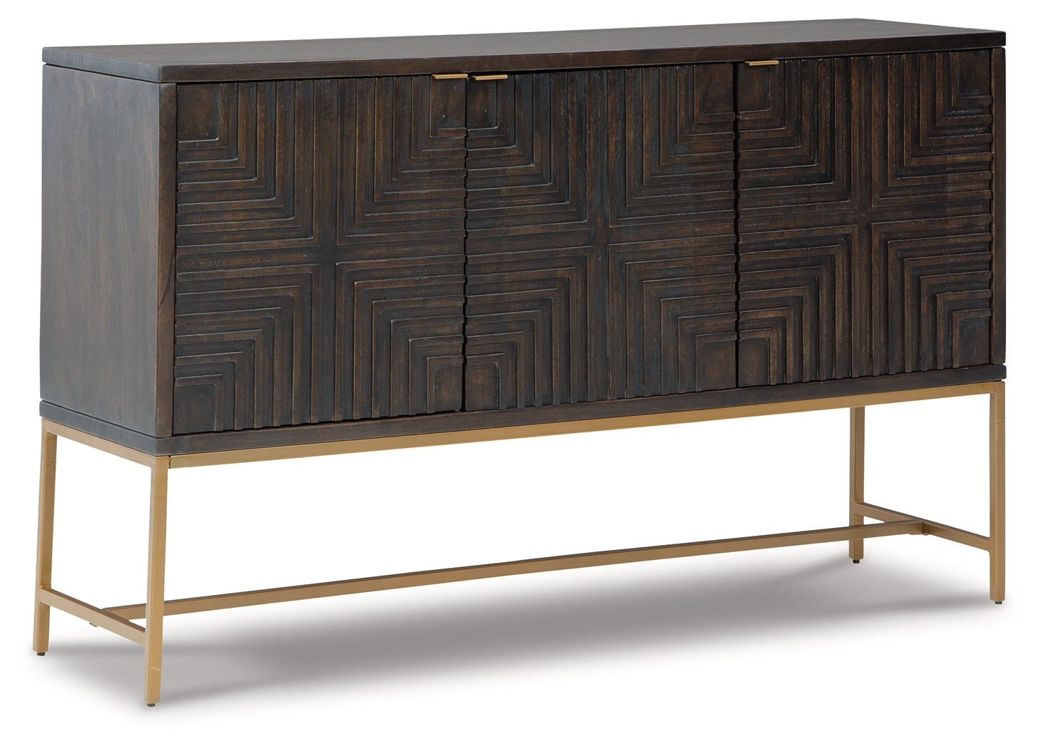 Furniture City Laplace - Ashley Furniture - Elinmore Accent Cabinet - Accent Cabinet / Brown/Gold Finish - A4000316