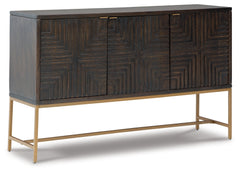Furniture City Laplace - Ashley Furniture - Elinmore Accent Cabinet - Accent Cabinet / Brown/Gold Finish - A4000316