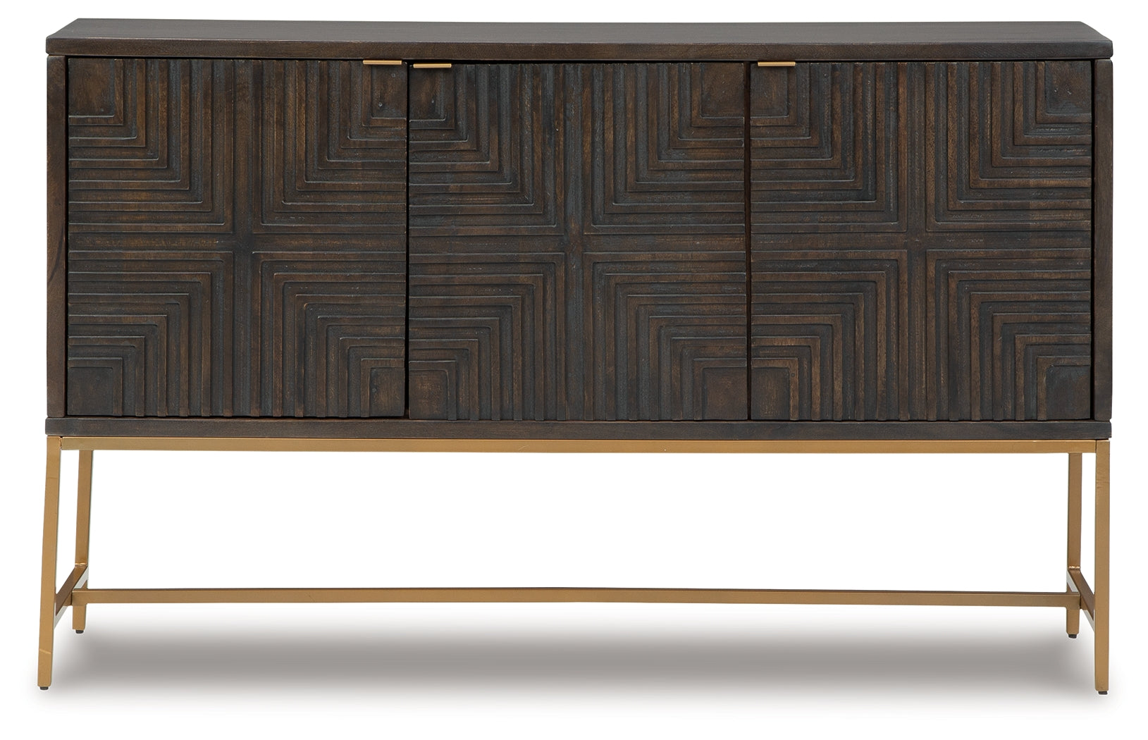 Furniture City Laplace - Ashley Furniture - Elinmore Accent Cabinet - Accent Cabinet / Brown/Gold Finish - A4000316