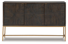 Furniture City Laplace - Ashley Furniture - Elinmore Accent Cabinet - Accent Cabinet / Brown/Gold Finish - A4000316
