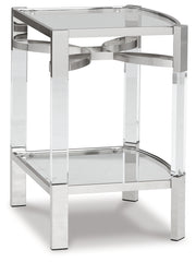 Furniture City Laplace - Ashley Furniture - Chaseton Accent Table - Accent Table / Clear/Silver Finish - A4000334