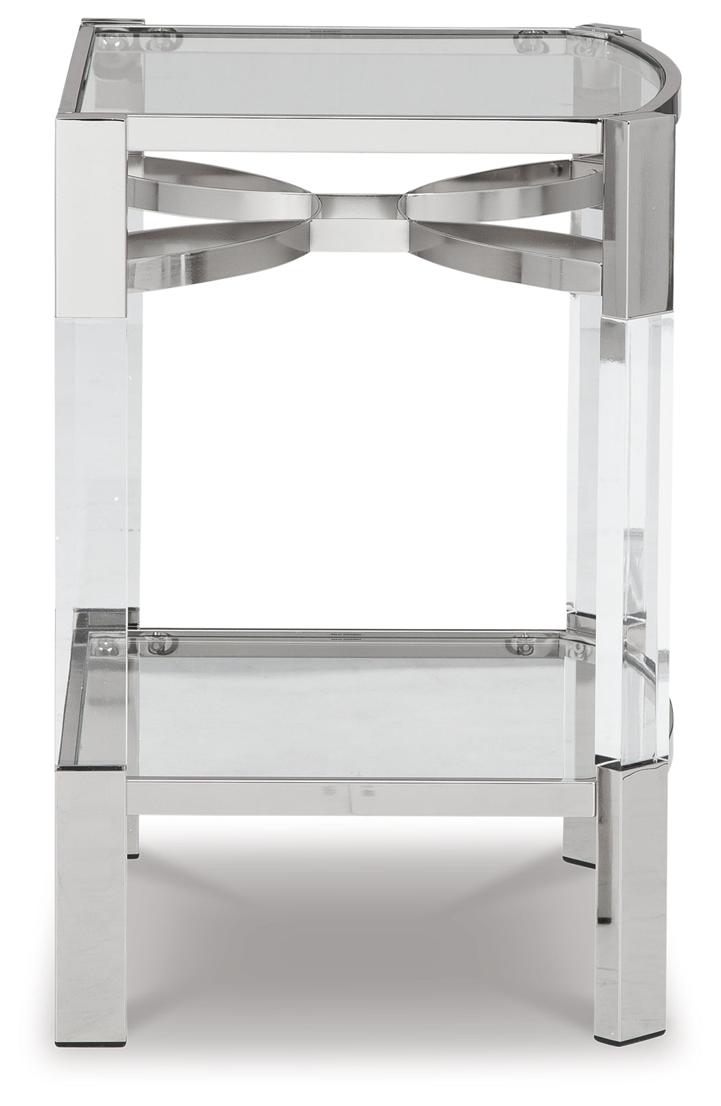 Furniture City Laplace - Ashley Furniture - Chaseton Accent Table - Accent Table / Clear/Silver Finish - A4000334