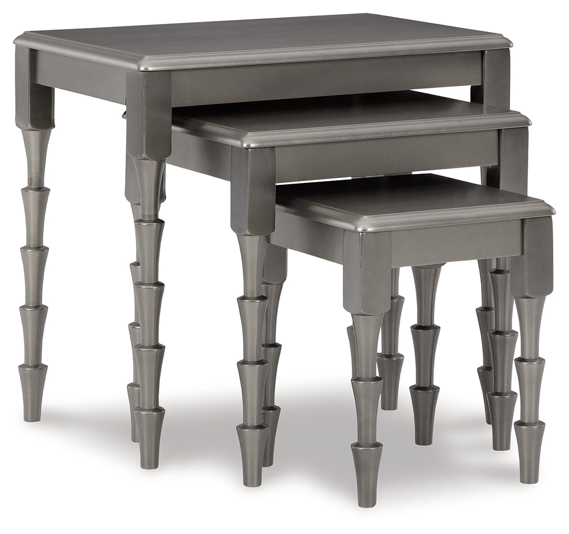 Furniture City Laplace - Ashley Furniture - Larkendale Accent Table (Set of 3) - Accent Table Set (3/CN) / Metallic Gray - A4000353
