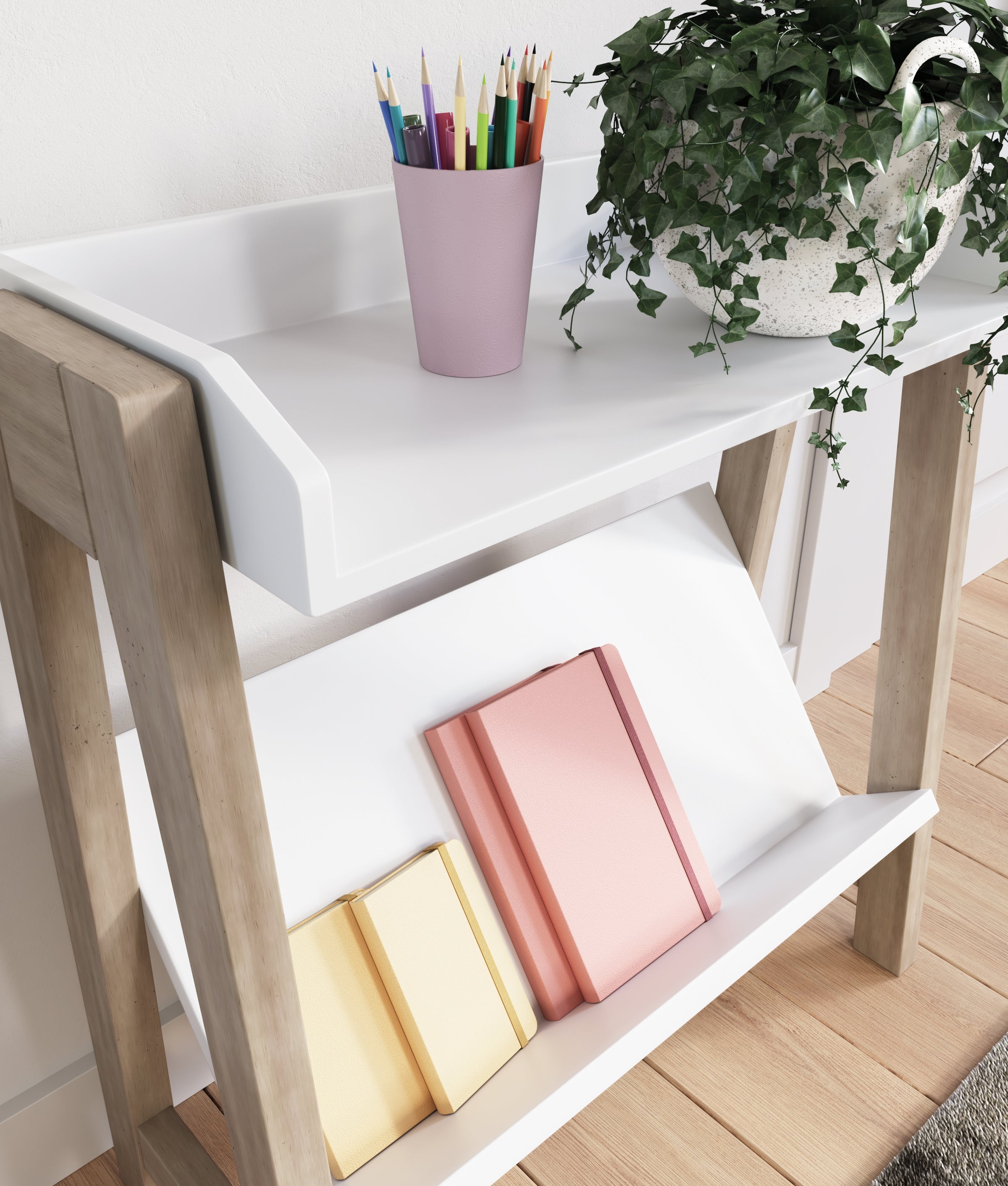 Furniture City Laplace - Ashley Furniture - Blariden Bookcase - Small Bookcase / White/Tan - A4000361