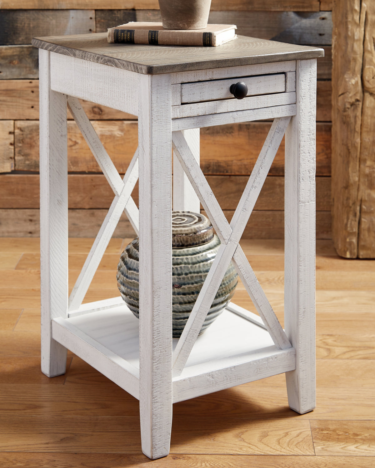 Furniture City Laplace - Ashley Furniture - Adalane Accent Table - Accent Table / White/Gray - A4000374