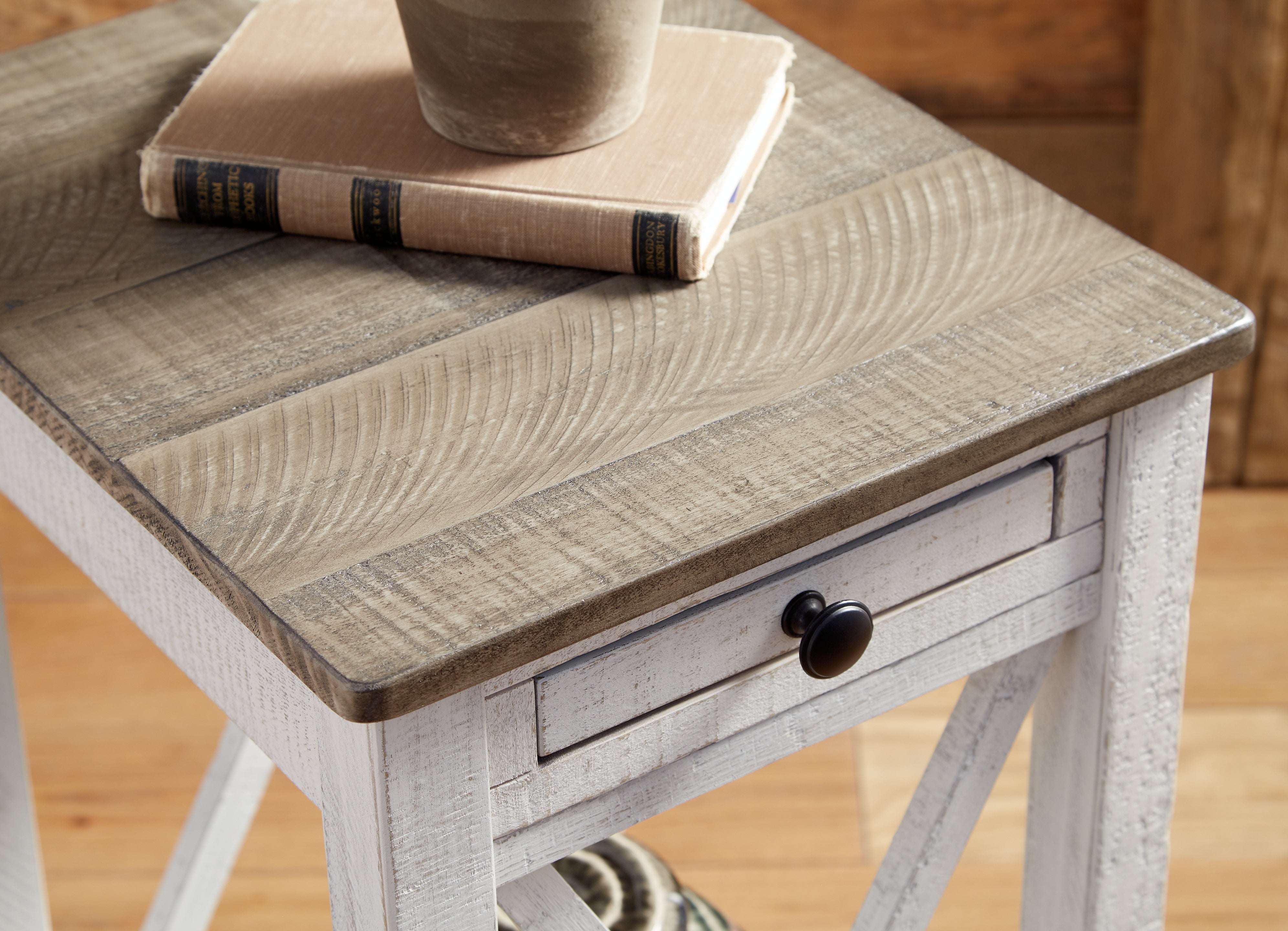 Furniture City Laplace - Ashley Furniture - Adalane Accent Table - Accent Table / White/Gray - A4000374