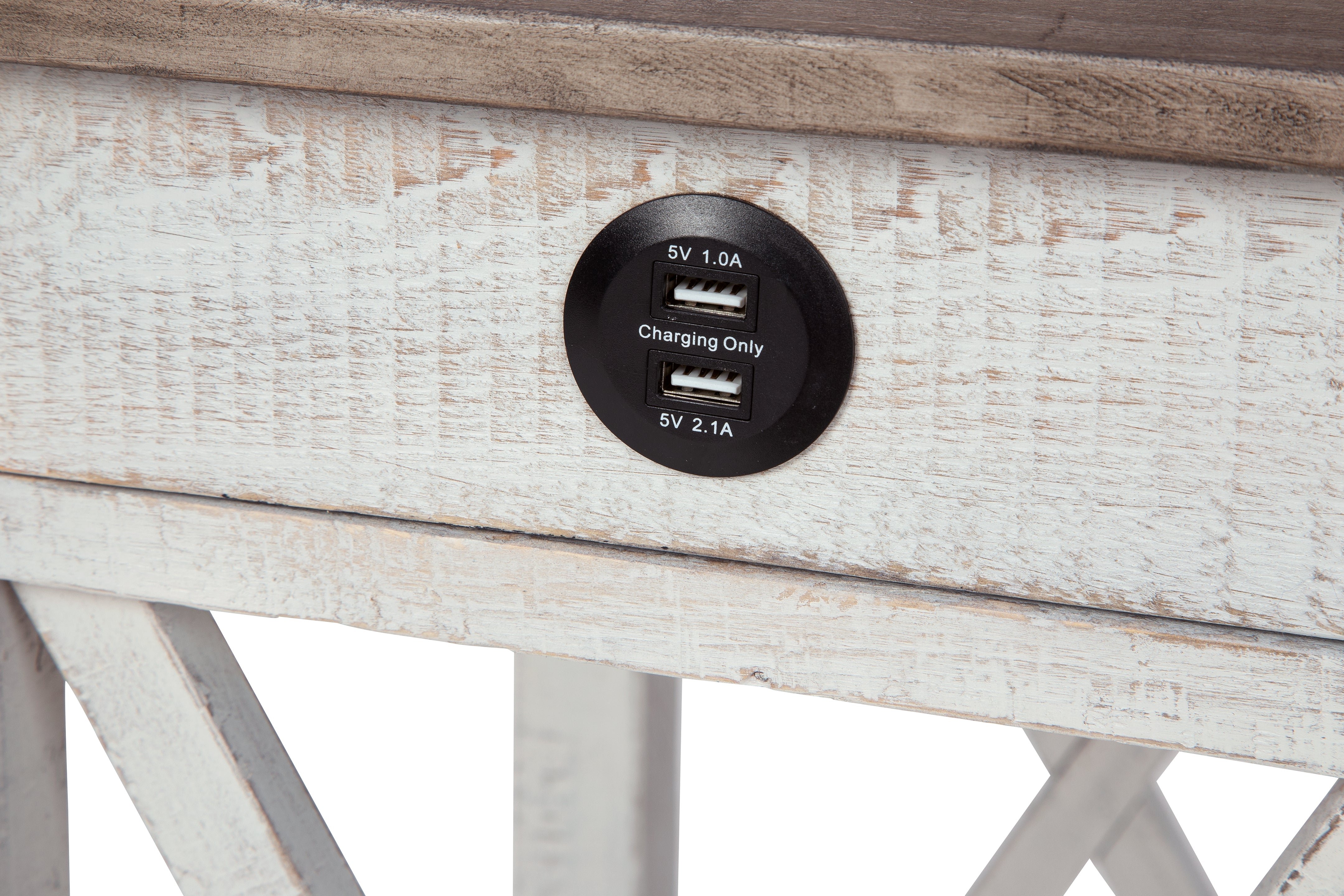 Furniture City Laplace - Ashley Furniture - Adalane Accent Table - Accent Table / White/Gray - A4000374