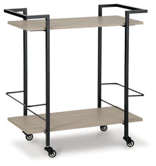 Furniture City Laplace - Ashley Furniture - Waylowe Bar Cart - Bar Cart / Brown/Black - A4000389